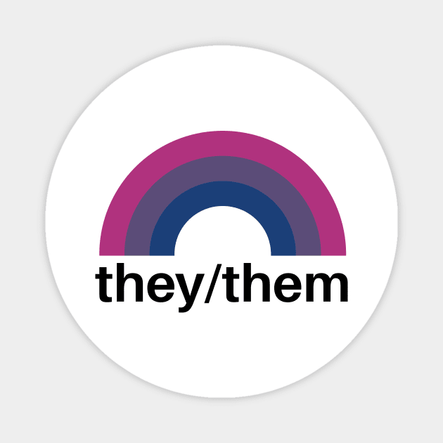 They Them Pronouns Bisexual Magnet by lavenderhearts